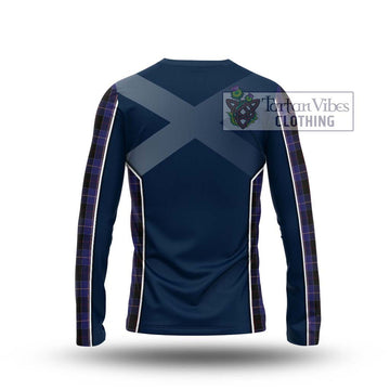 Dunlop Tartan Long Sleeve T-Shirt with Family Crest and Lion Rampant Vibes Sport Style - Tartan Vibes Clothing