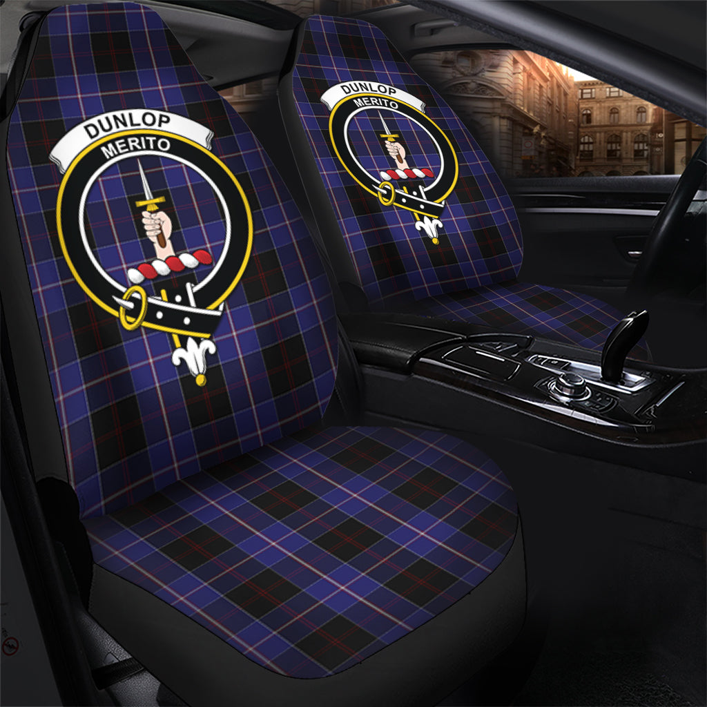 Dunlop Tartan Car Seat Cover with Family Crest - Tartanvibesclothing