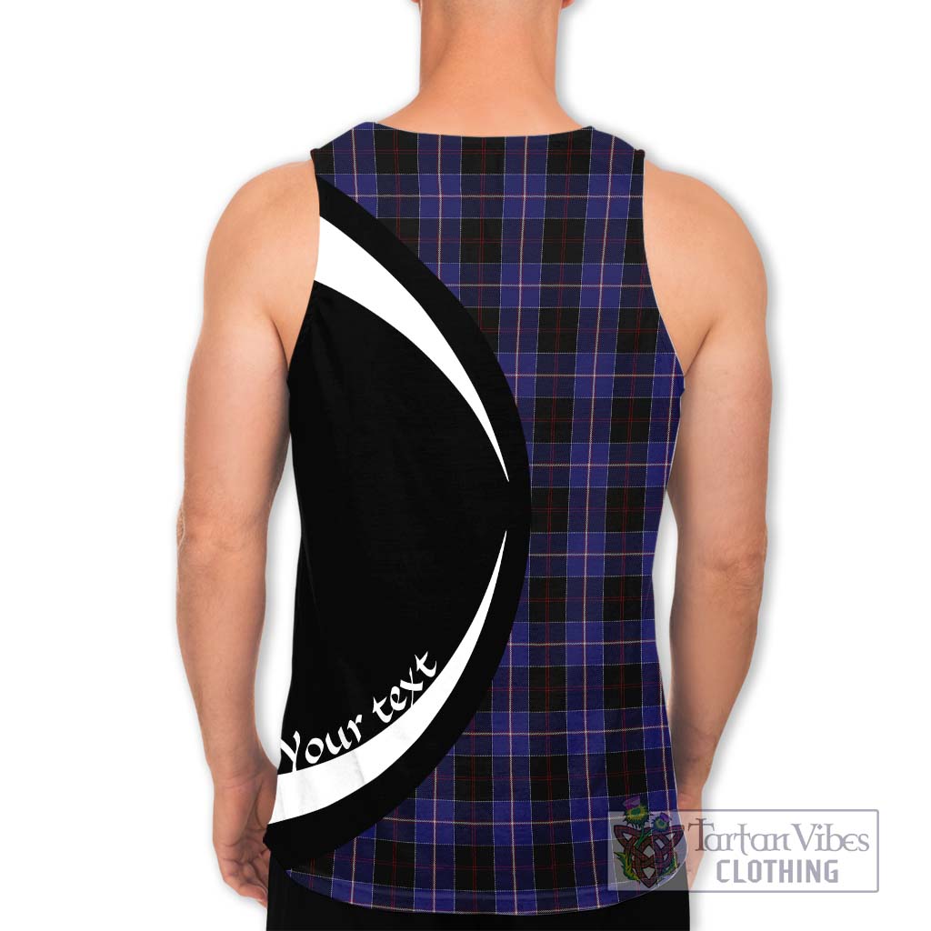 Dunlop Tartan Men's Tank Top with Family Crest Circle Style - Tartan Vibes Clothing