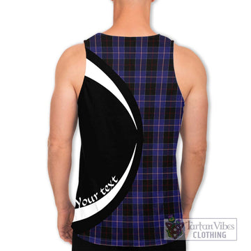 Dunlop Tartan Men's Tank Top with Family Crest Circle Style - Tartan Vibes Clothing