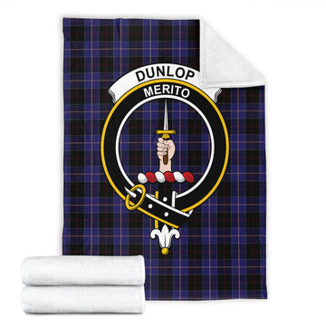 Dunlop Tartan Blanket with Family Crest