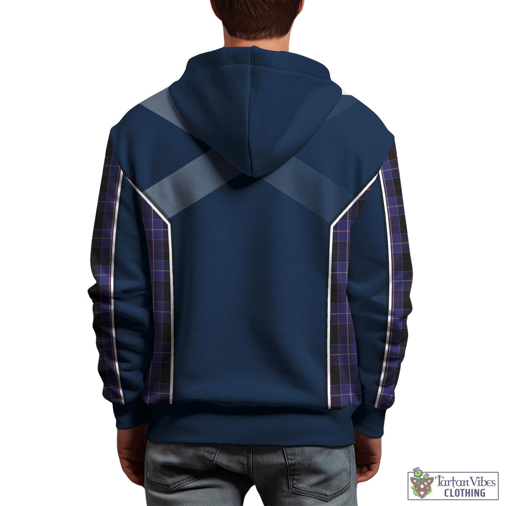 Tartan Vibes Clothing Dunlop Tartan Hoodie with Family Crest and Scottish Thistle Vibes Sport Style