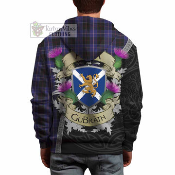 Dunlop Tartan Family Crest Hoodie Lion Rampant Royal Thistle Shield Celtic Inspired