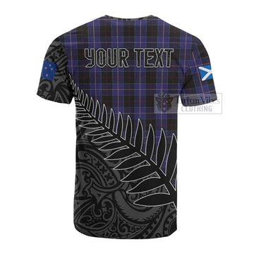 Dunlop Crest Tartan Cotton T-shirt with New Zealand Silver Fern Half Style