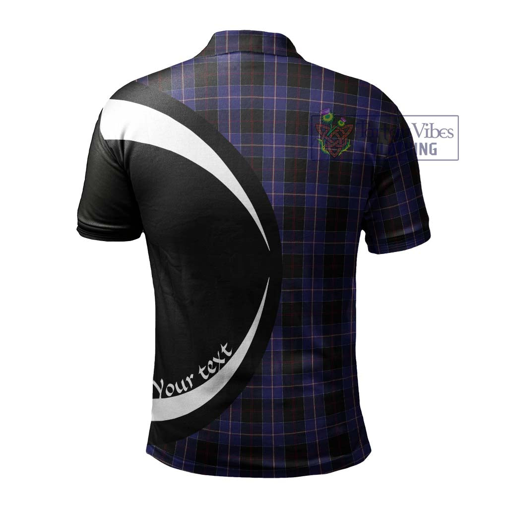 Dunlop Tartan Men's Polo Shirt with Family Crest Circle Style - Tartan Vibes Clothing