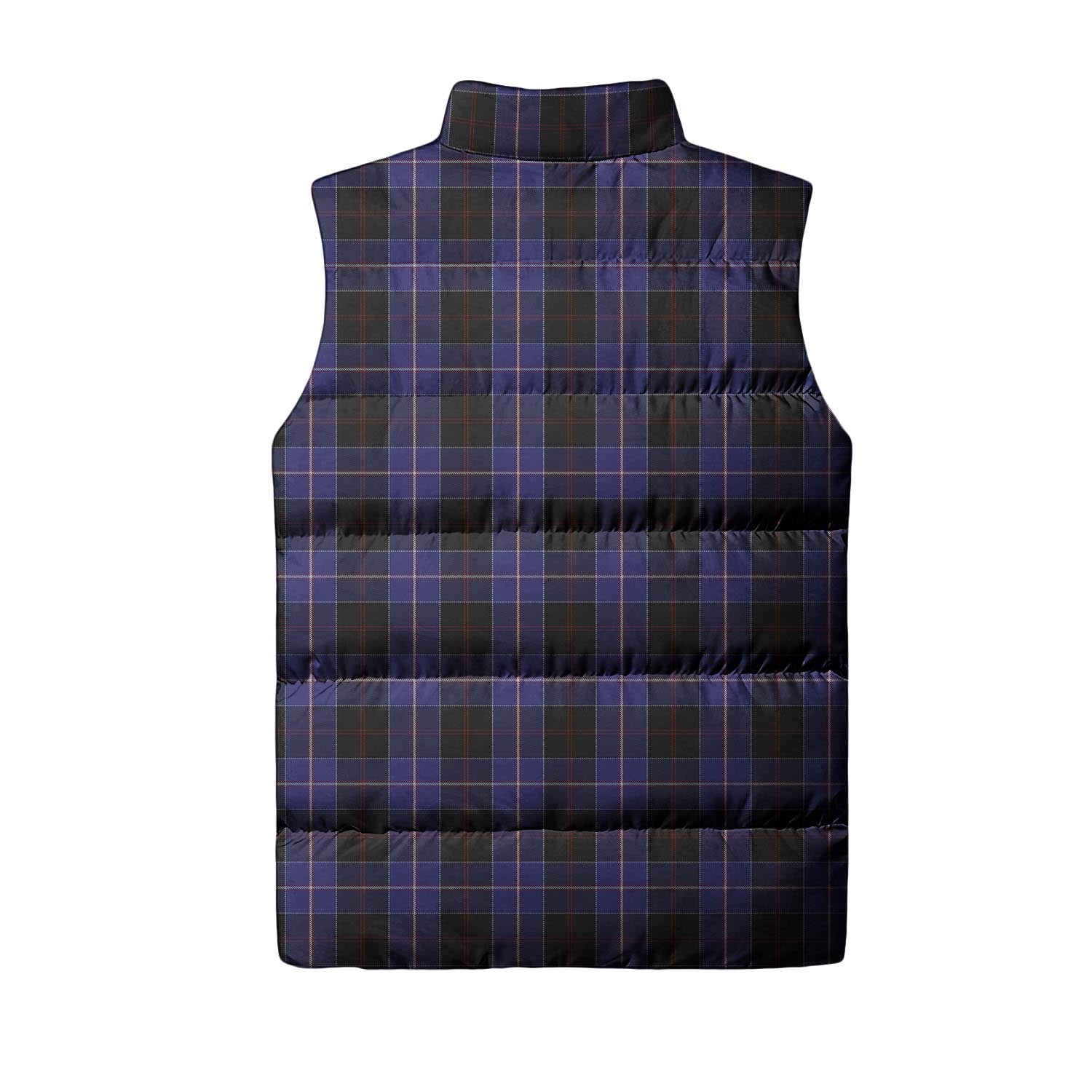 Dunlop Tartan Sleeveless Puffer Jacket with Family Crest - Tartanvibesclothing