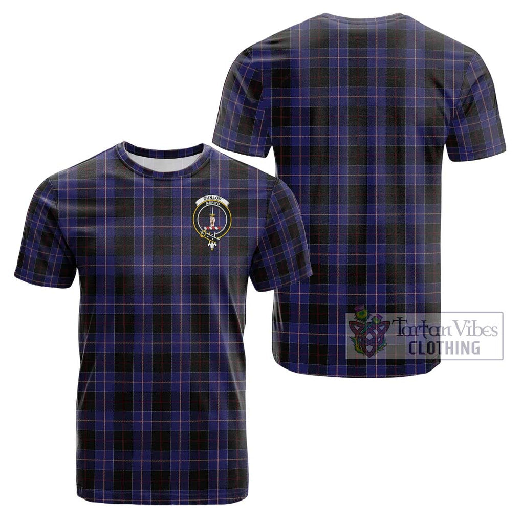Dunlop Tartan Cotton T-Shirt with Family Crest Kid's Shirt - Tartanvibesclothing Shop