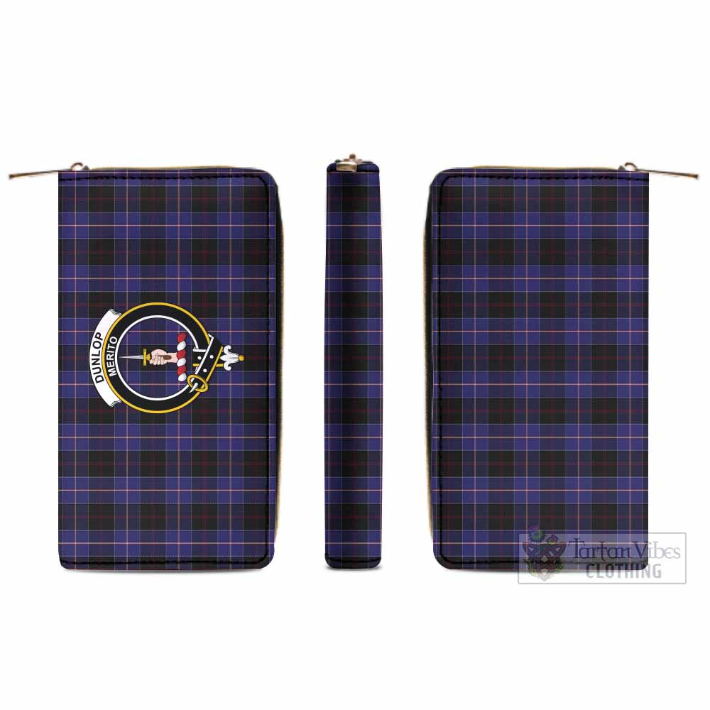 Tartan Vibes Clothing Dunlop Tartan Women's Leather Wallet with Family Crest