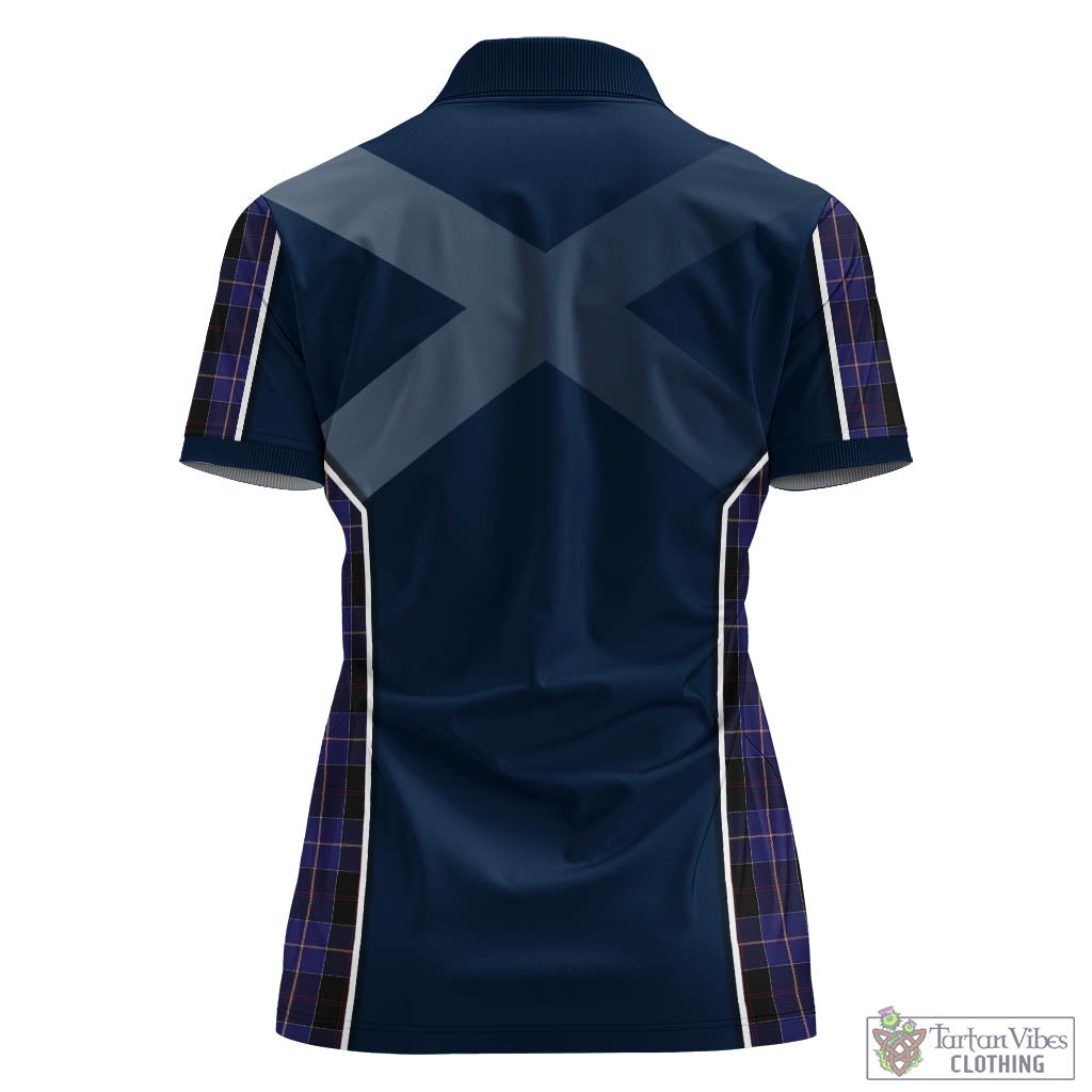 Dunlop Tartan Women's Polo Shirt with Family Crest and Lion Rampant Vibes Sport Style - Tartan Vibes Clothing