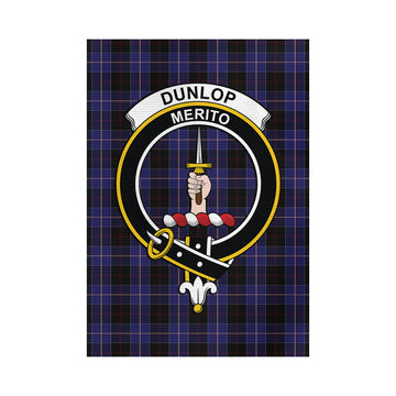 Dunlop Tartan Garden Flag with Family Crest