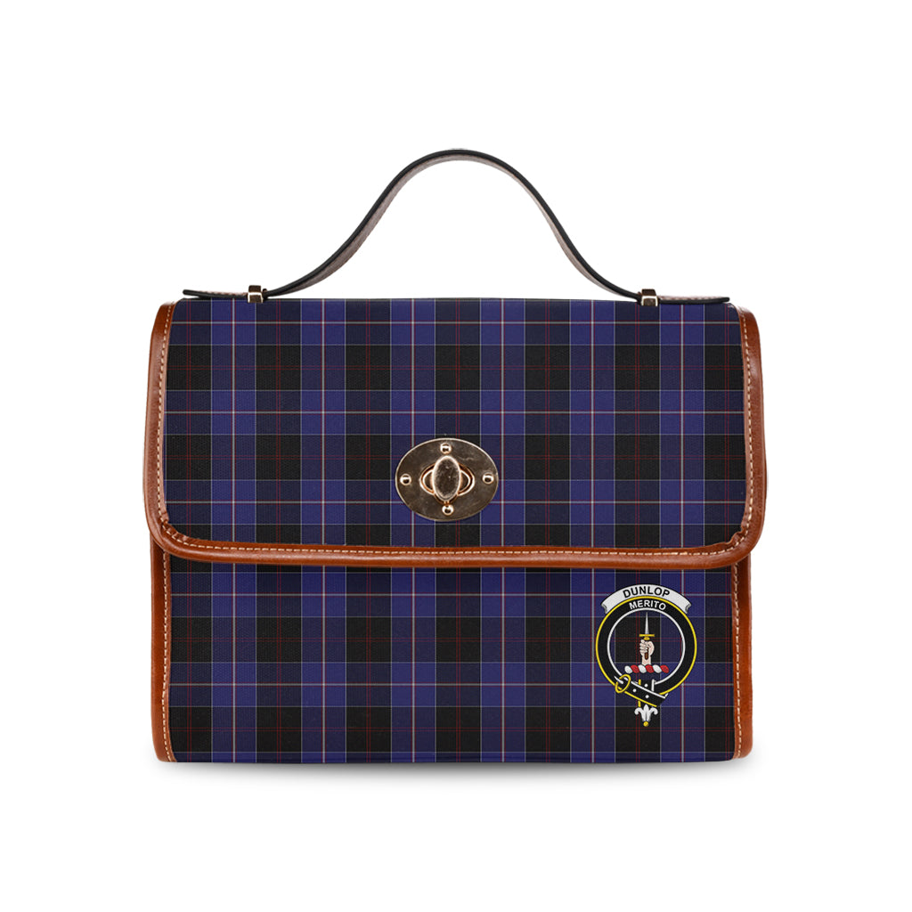 dunlop-tartan-leather-strap-waterproof-canvas-bag-with-family-crest