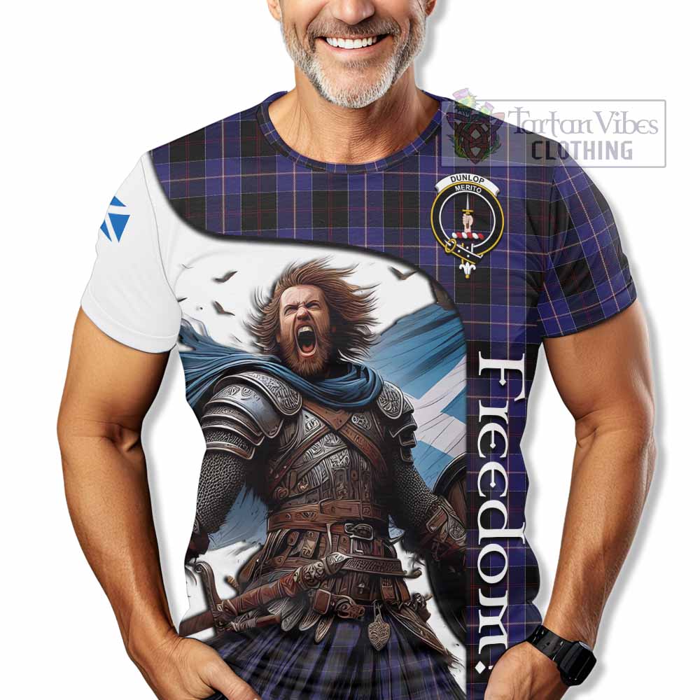 Dunlop Crest Tartan T-Shirt Inspired by the Freedom of Scottish Warrior