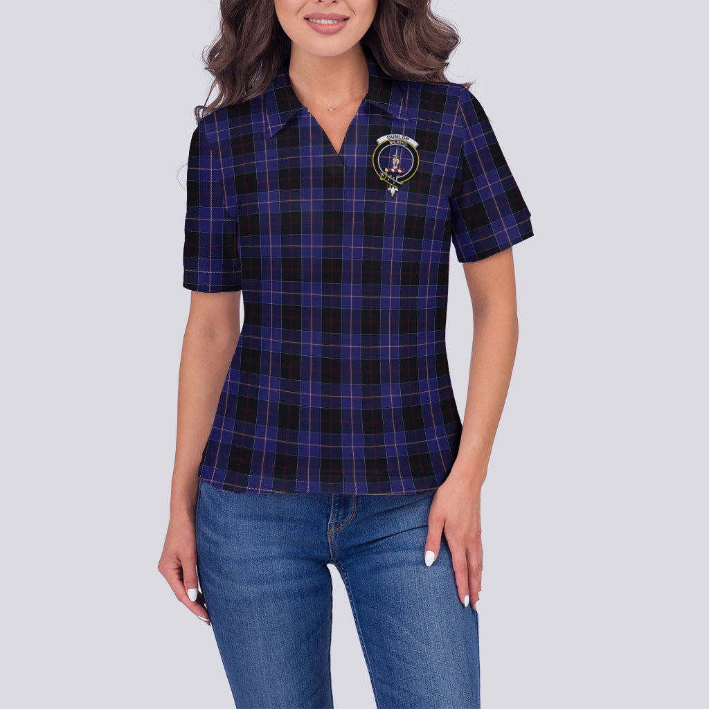 dunlop-tartan-polo-shirt-with-family-crest-for-women
