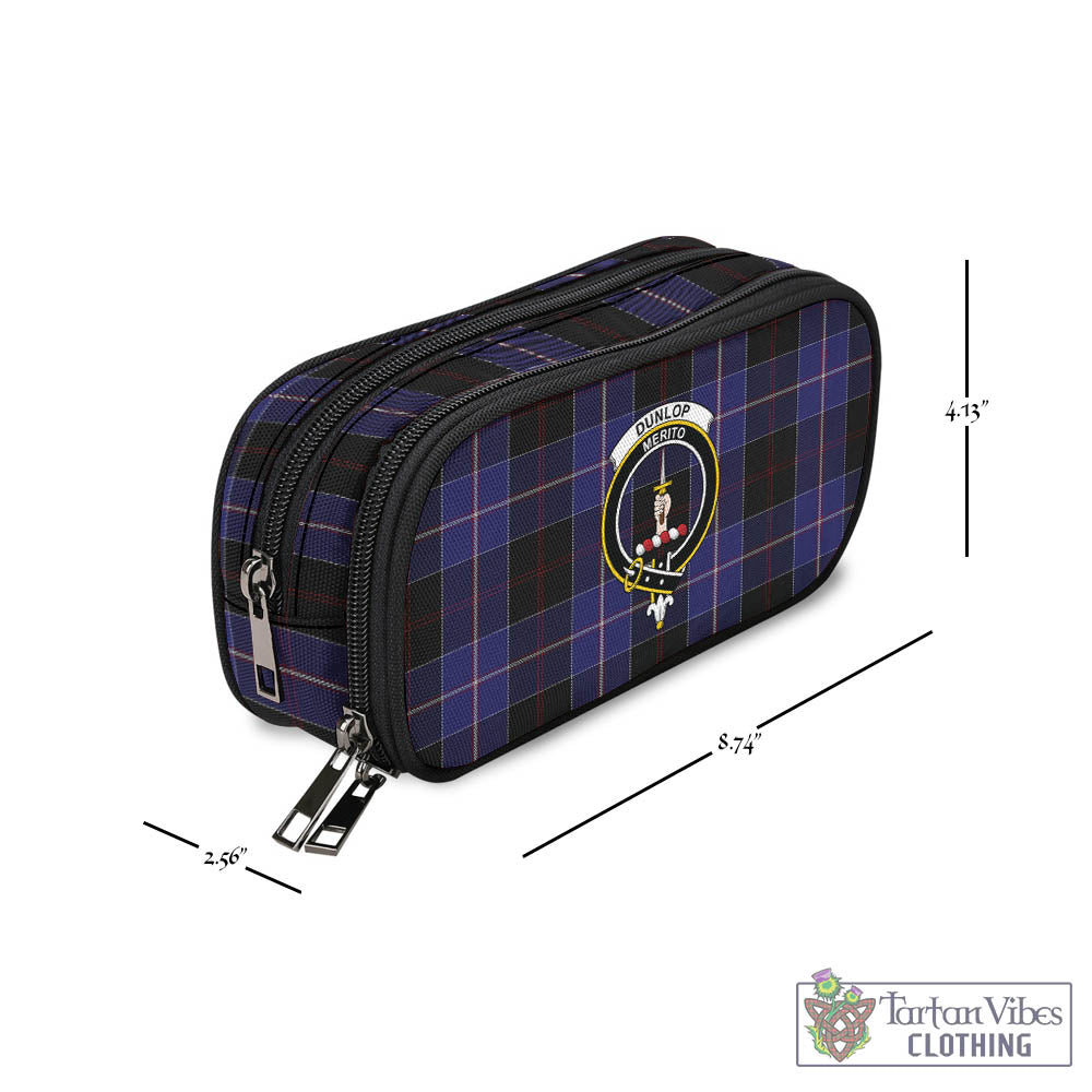 Tartan Vibes Clothing Dunlop Tartan Pen and Pencil Case with Family Crest