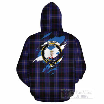 Dunlop Clan Crest In Me Tartan Cotton Hoodie Scotland Flag Style