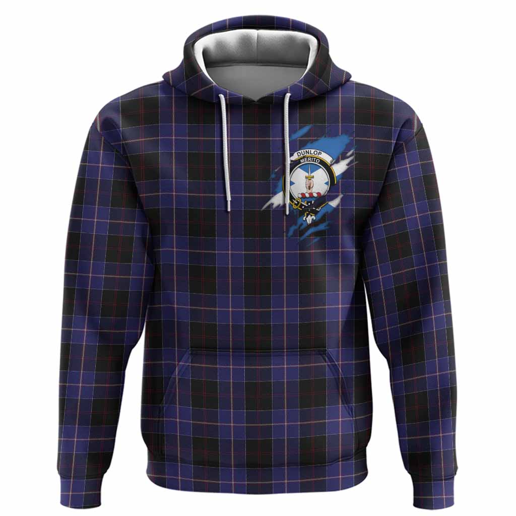 Dunlop Clan Crest In Me Tartan Hoodie Scotland Flag Style