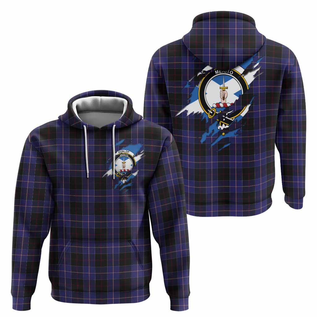 Dunlop Clan Crest In Me Tartan Hoodie Scotland Flag Style