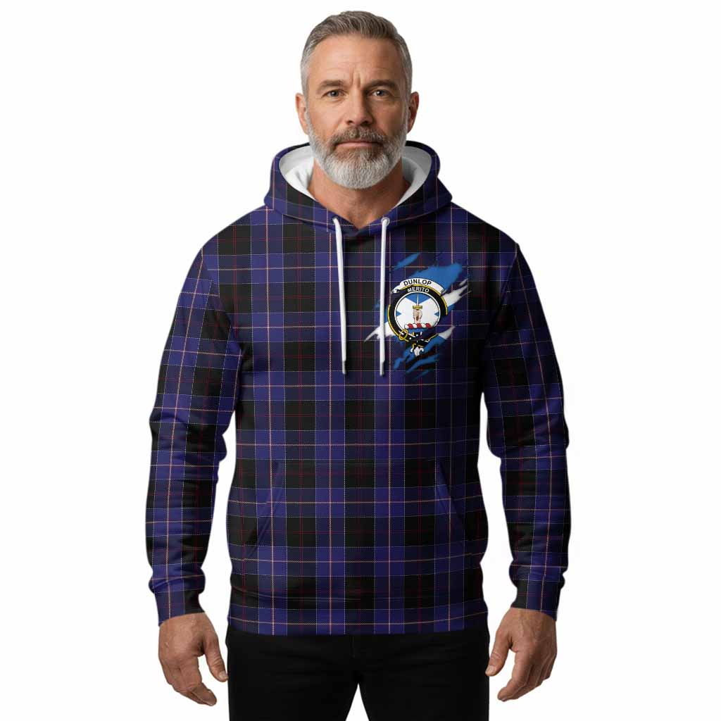 Dunlop Clan Crest In Me Tartan Hoodie Scotland Flag Style