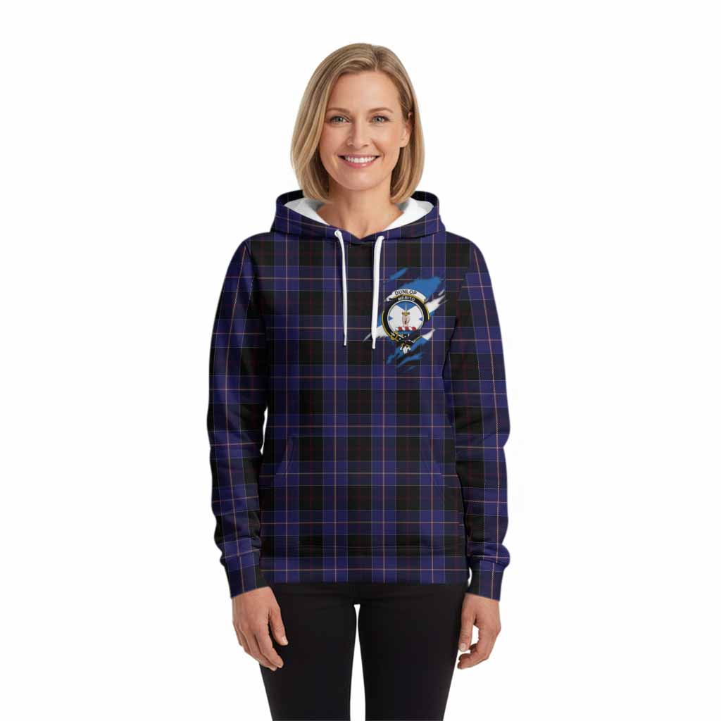 Dunlop Clan Crest In Me Tartan Hoodie Scotland Flag Style