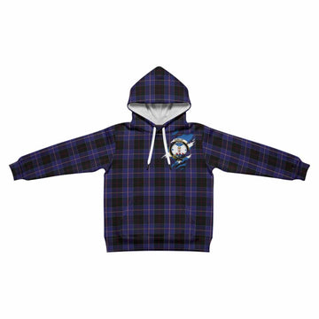 Dunlop Clan Crest In Me Tartan Kid Hoodie Scotland Flag Style