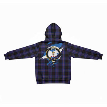 Dunlop Clan Crest In Me Tartan Kid Hoodie Scotland Flag Style