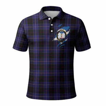 Dunlop Clan Crest In Me Tartan Polo Shirt Scotland Flag Style