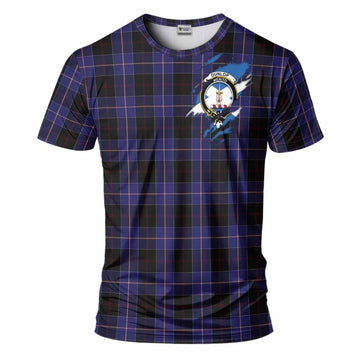 Dunlop Clan Crest In Me Tartan T-Shirt Scotland Flag Style