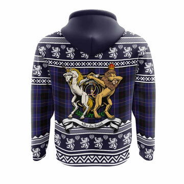 Dunlop Clan Tartan Crest Christmas Hoodie Coat of Arms Funny Style