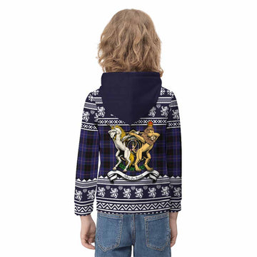 Dunlop Clan Tartan Crest Christmas Kid Hoodie Coat of Arms Funny Style
