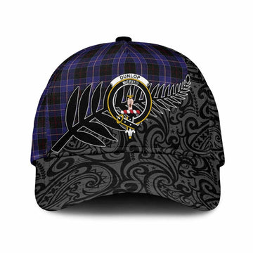 Dunlop Crest Tartan Classic Cap with New Zealand Silver Fern Half Style