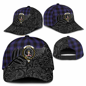 Dunlop Crest Tartan Classic Cap with New Zealand Silver Fern Half Style