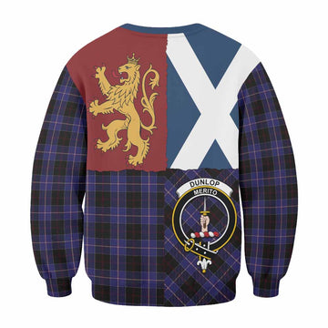 Dunlop Crest Tartan Sweatshirt with Lion Rampant Saltire Style