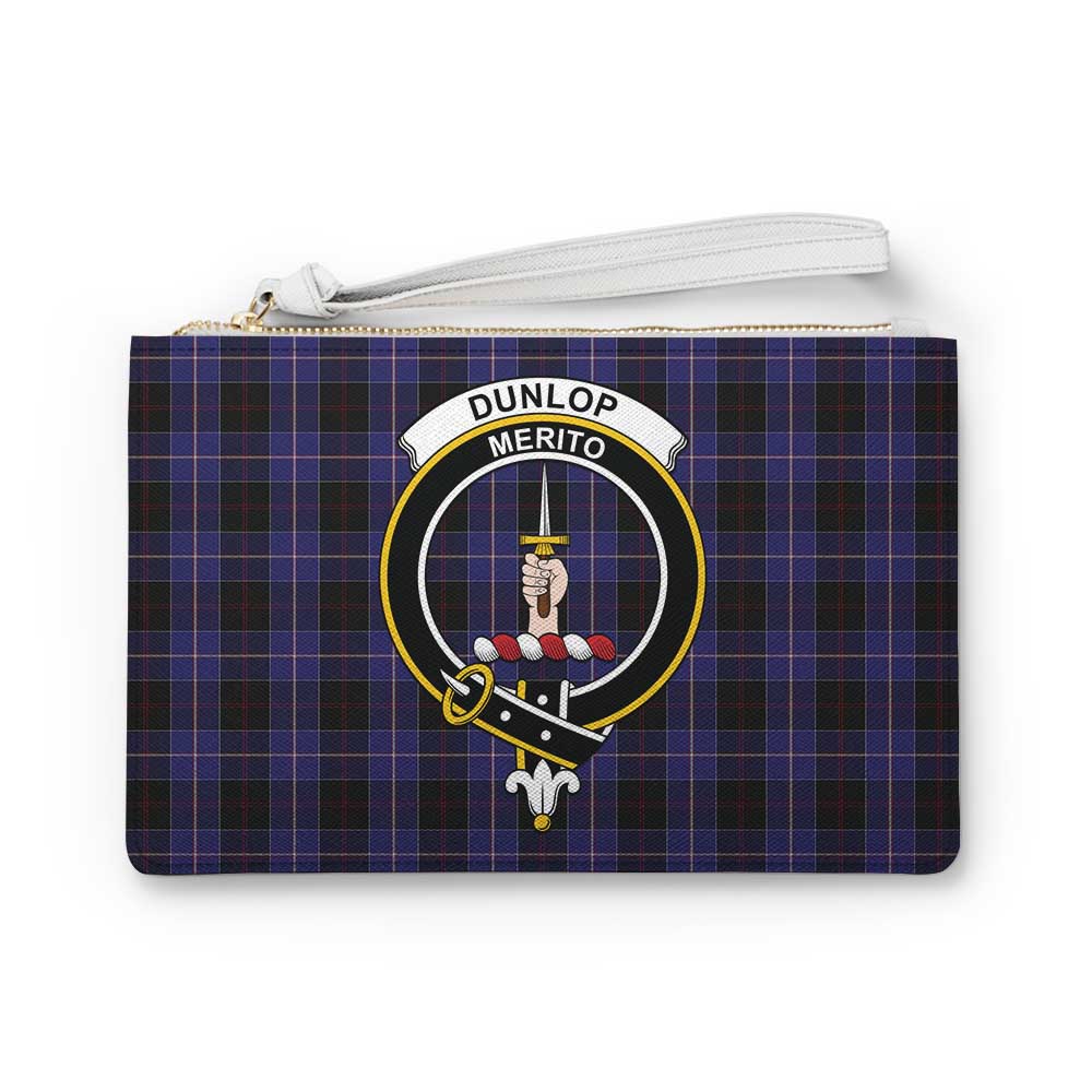 Tartan Vibes Clothing Dunlop Family Crest Tartan Clutch Bag