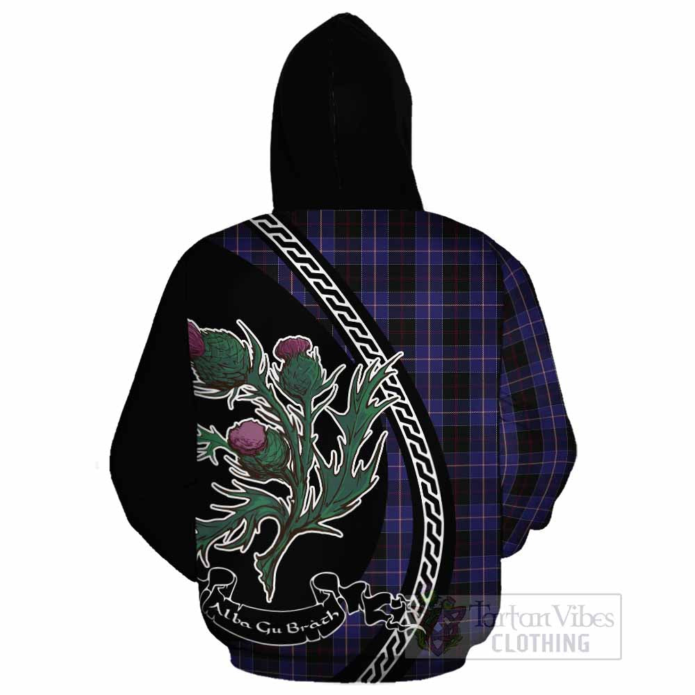 Dunlop Family Crest Tartan Cotton Hoodie Alba Thistle Inspired - Tartan Vibes Clothing