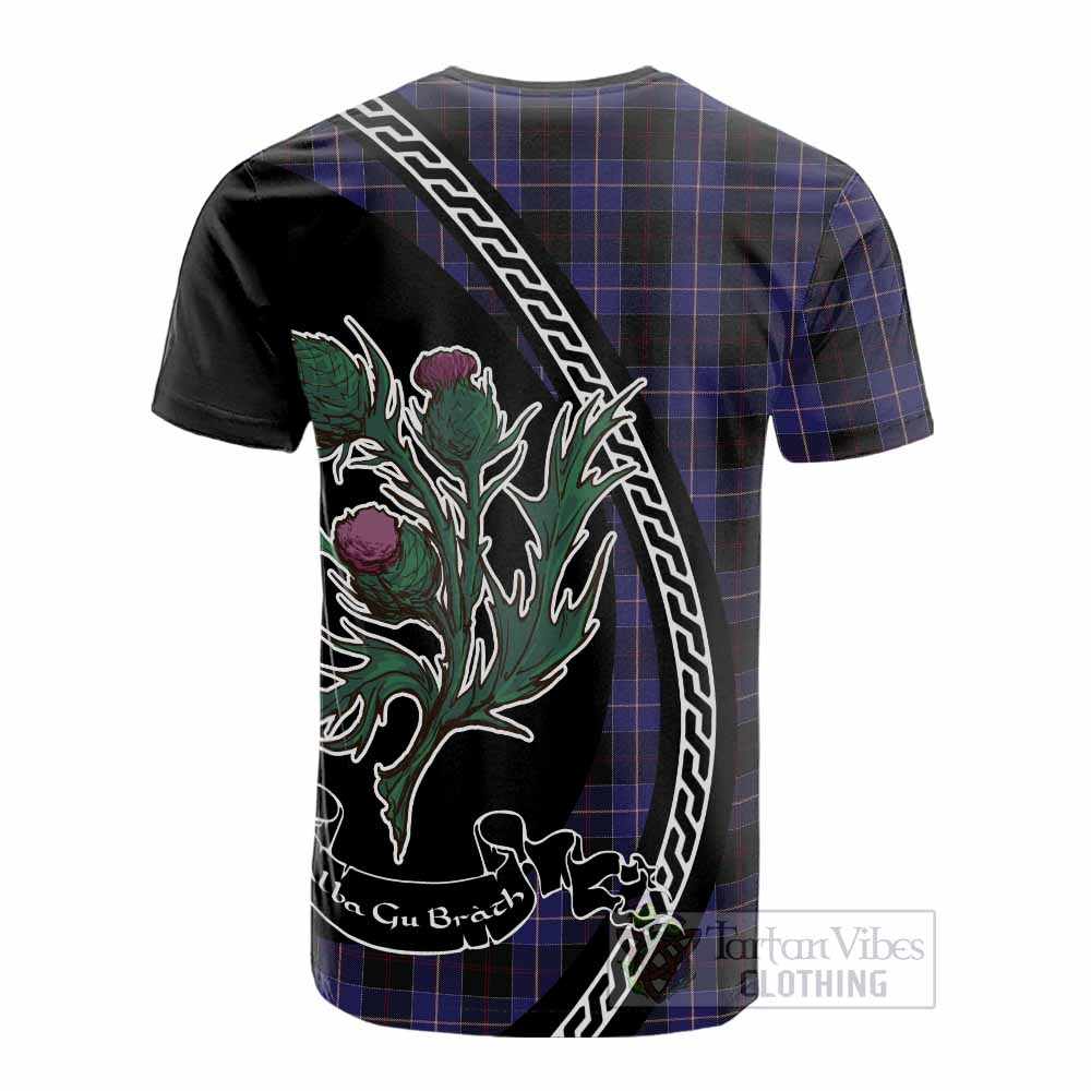 Dunlop Family Crest Tartan Cotton T-shirt Alba Thistle Inspired - Tartan Vibes Clothing