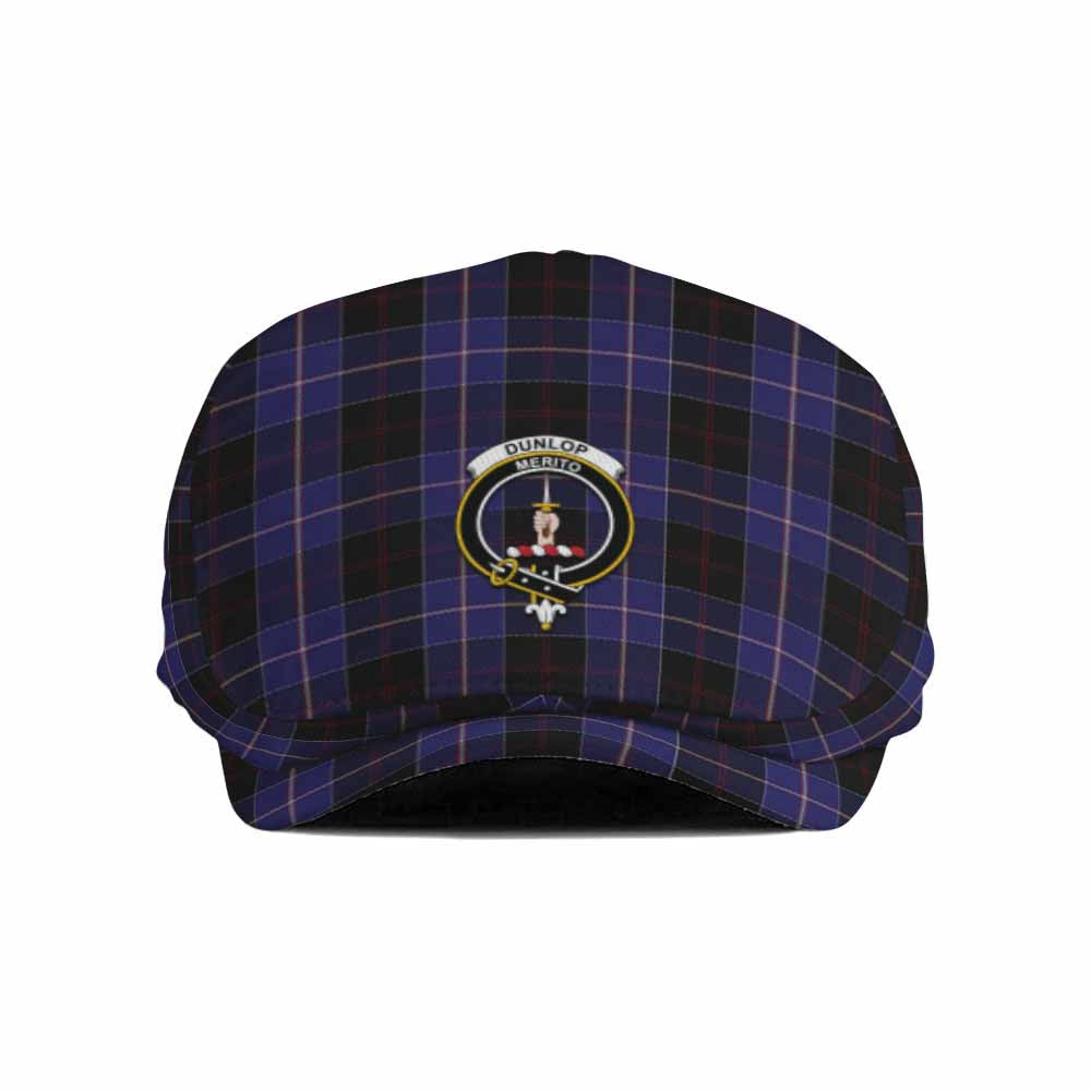 Dunlop Family Crest Tartan Jeff Cap, Tartan Flat Cap