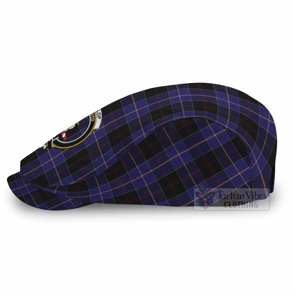 Dunlop Family Crest Tartan Jeff Cap, Tartan Flat Cap