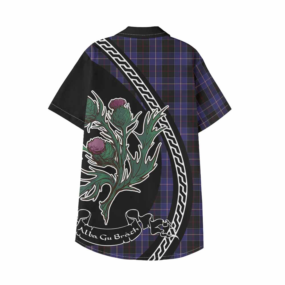 Dunlop Family Crest Tartan Kid Hawaiian Shirt Alba Thistle Inspired - Tartan Vibes Clothing