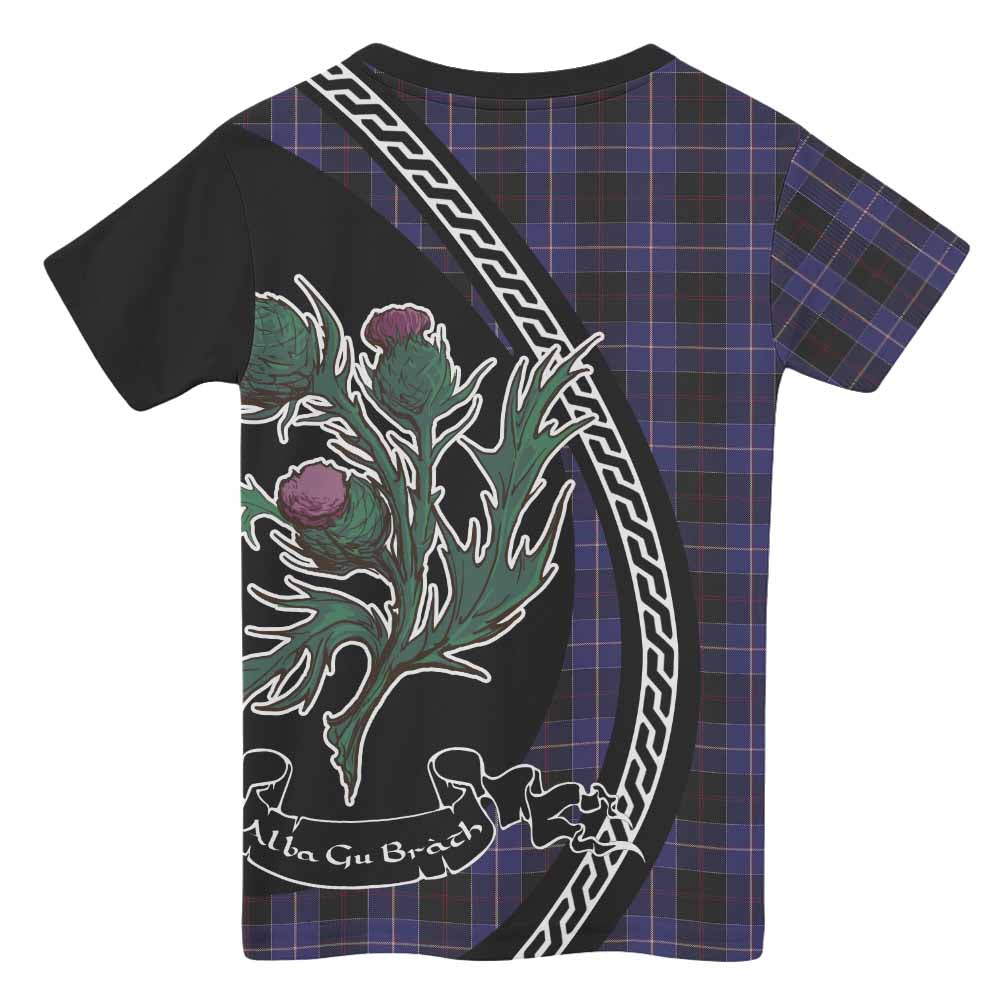Dunlop Family Crest Tartan Kid T-shirt Alba Thistle Inspired - Tartan Vibes Clothing