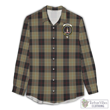 Dunlop Hunting Tartan Womens Casual Shirt with Family Crest