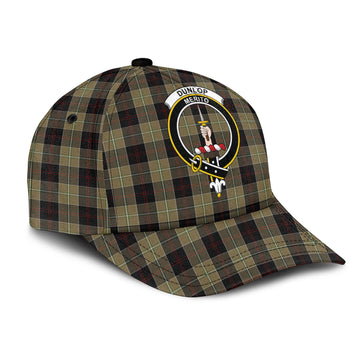 Dunlop Hunting Tartan Classic Cap with Family Crest