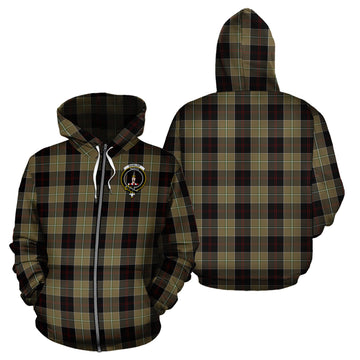 Dunlop Hunting Tartan Hoodie with Family Crest