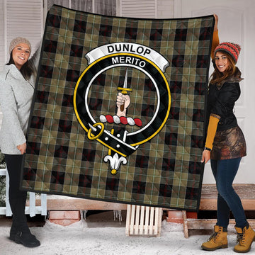 Dunlop Hunting Tartan Quilt with Family Crest