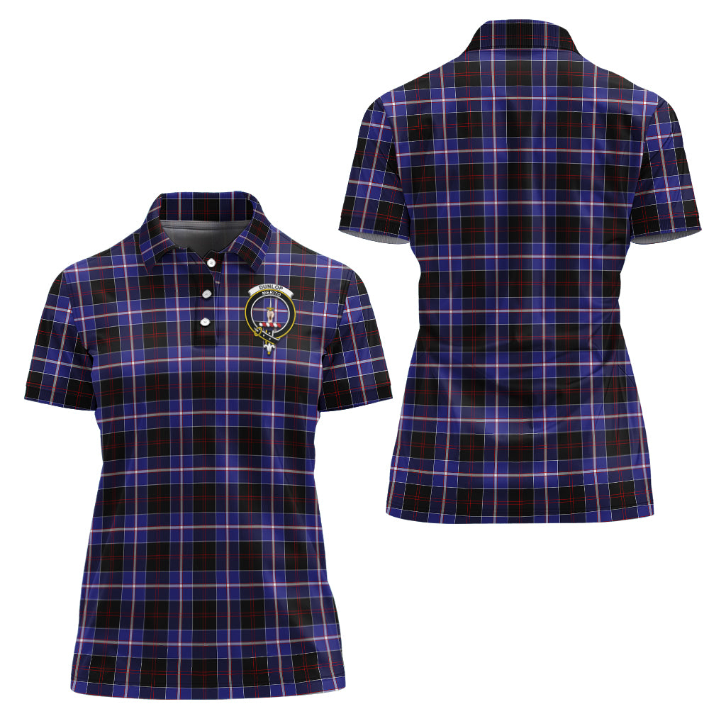 dunlop-modern-tartan-polo-shirt-with-family-crest-for-women