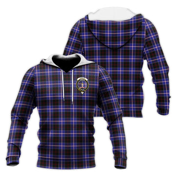 Dunlop Modern Tartan Knitted Hoodie with Family Crest