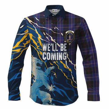 Dunlop Scotland Tartan Long Sleeve Button Shirts WC2026 Football - We'll Be Coming