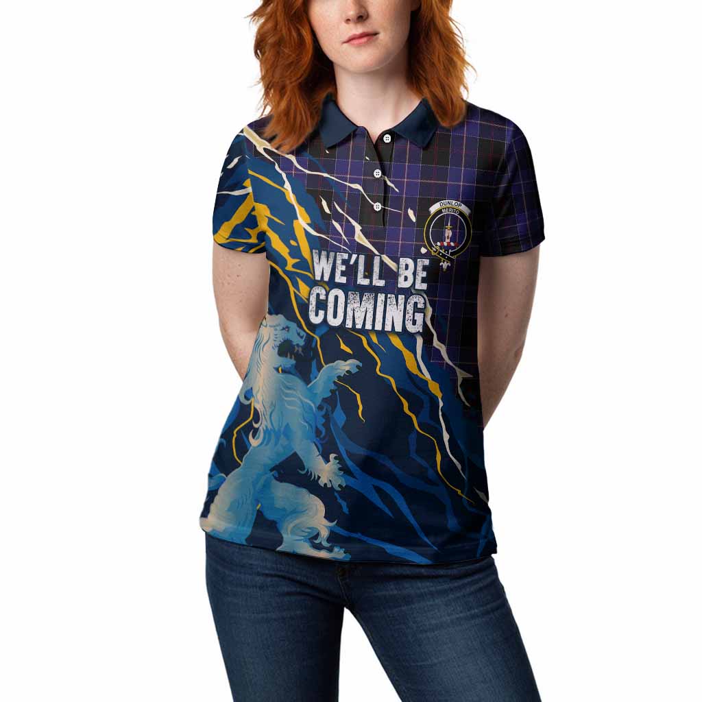 Dunlop Scotland Tartan Women Polo Shirt WC2026 Football - We'll Be Coming