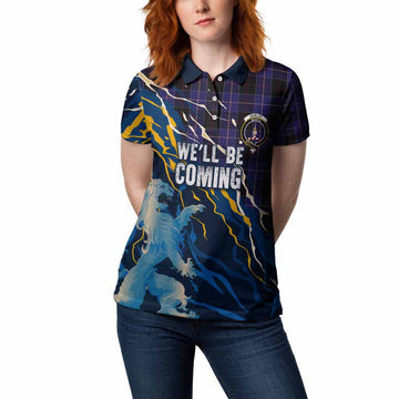 Dunlop Scotland Tartan Women Polo Shirt WC2026 Football - We'll Be Coming