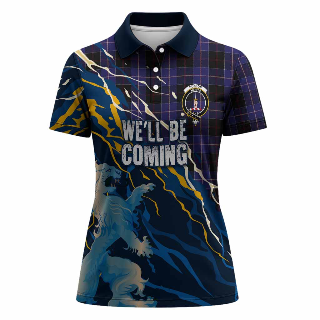Dunlop Scotland Tartan Women Polo Shirt WC2026 Football - We'll Be Coming