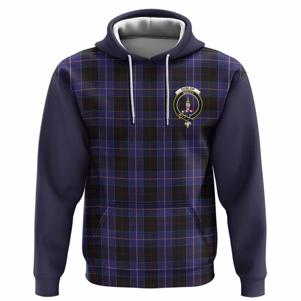 Dunlop Tartan Accent Hoodie with Family Crest